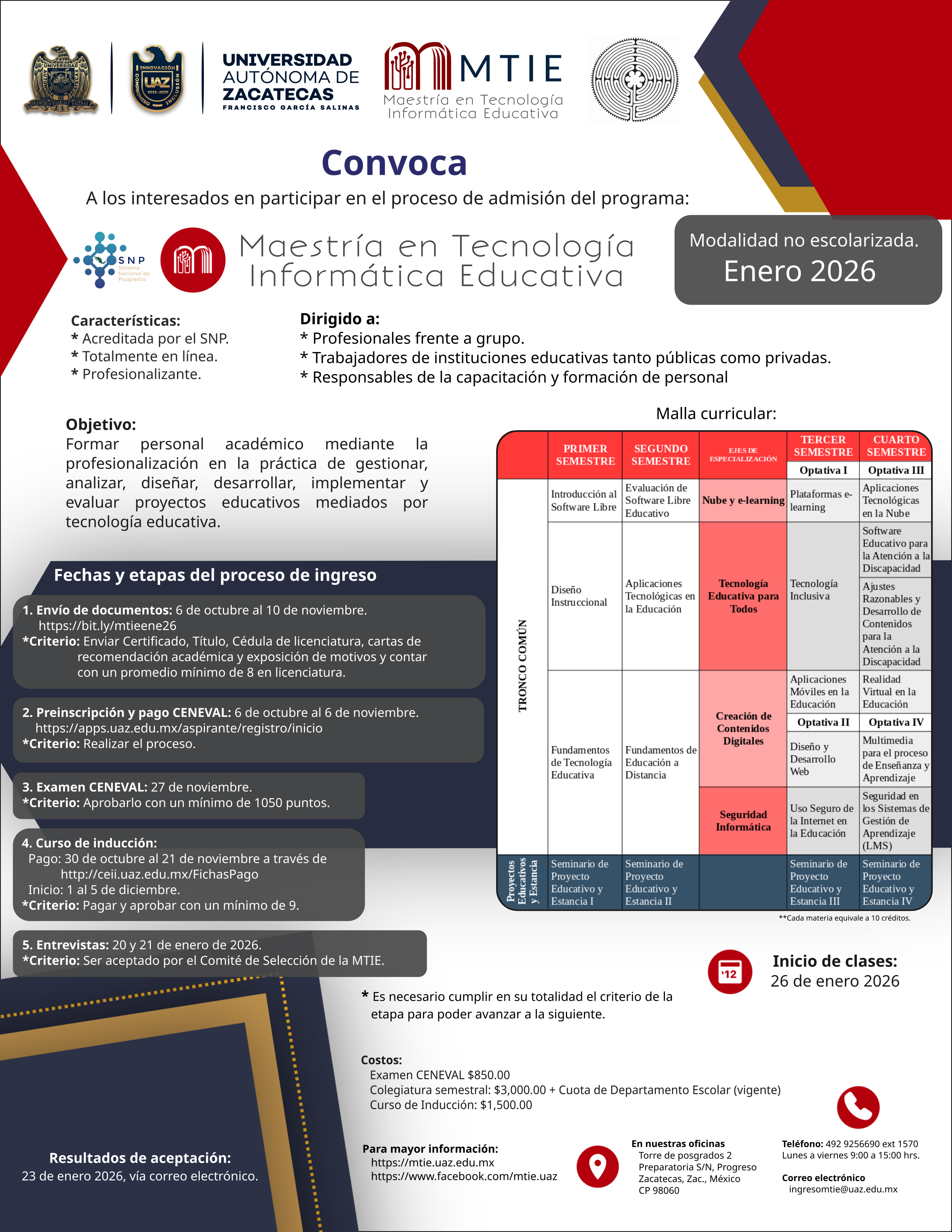Convocatoria enero 2026
